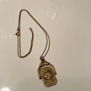 Sun and moon necklace